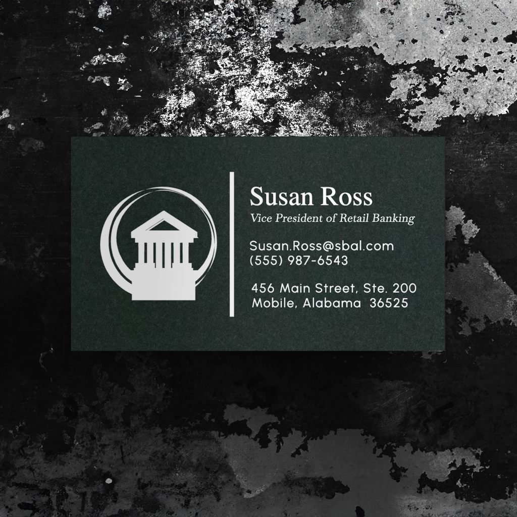 Portfolio Printed Dual Tone Business Card Back