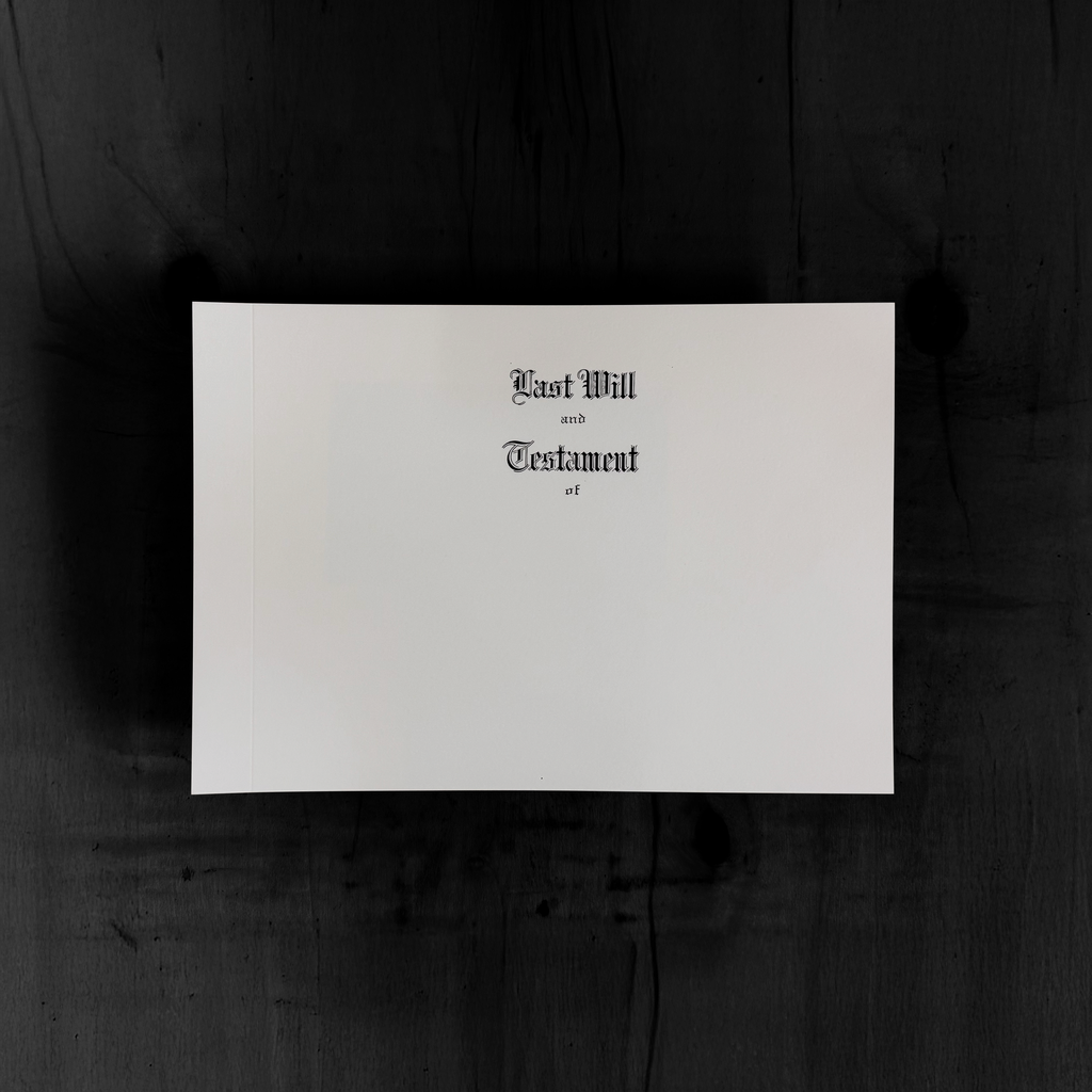 Engraved Last Will & Testament Covers