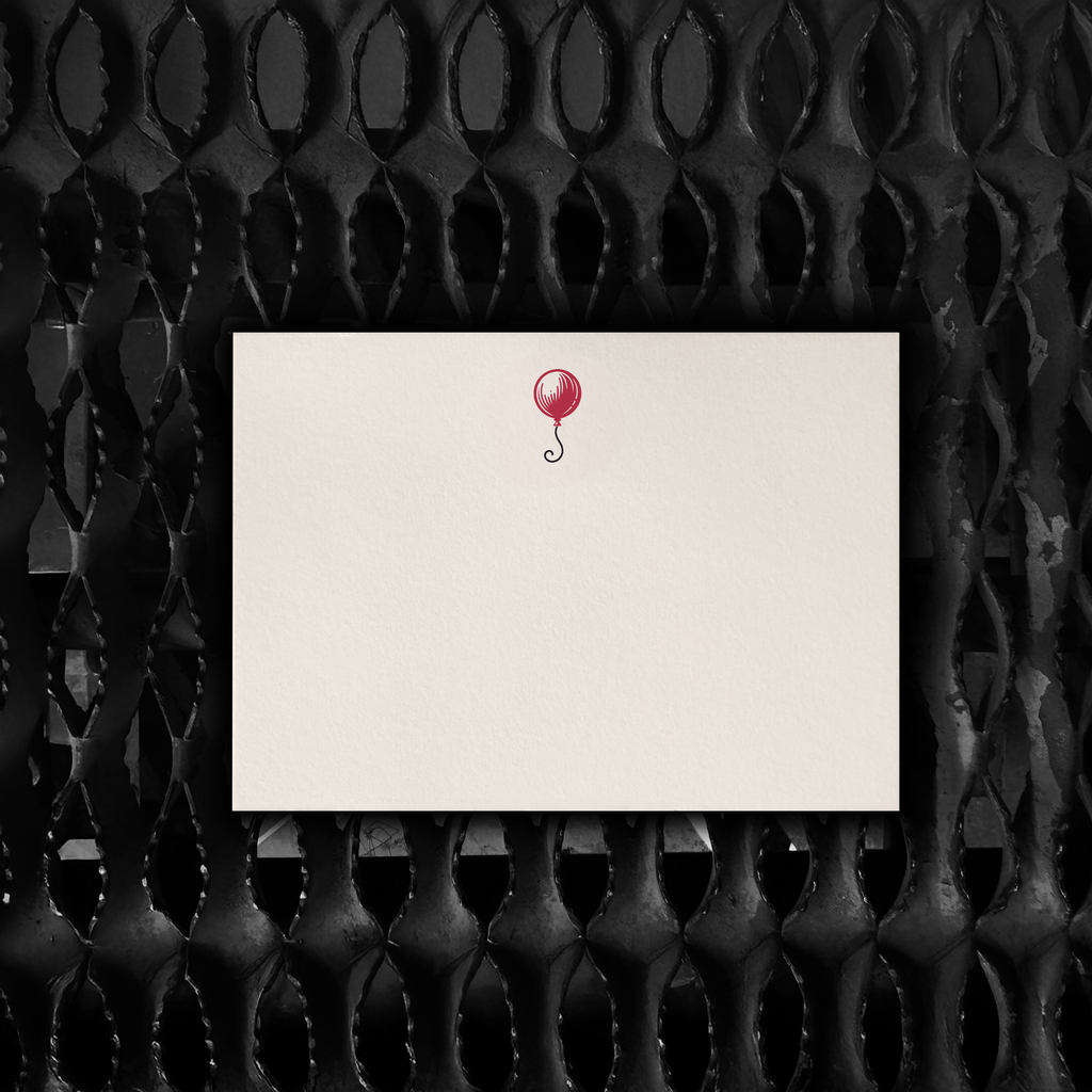 Red Ballon Note Card 
