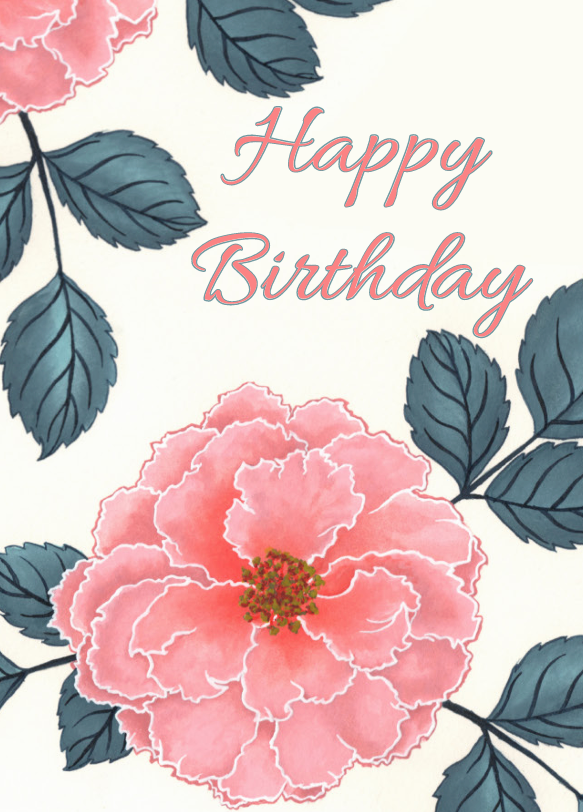 Floral Rose Birthday