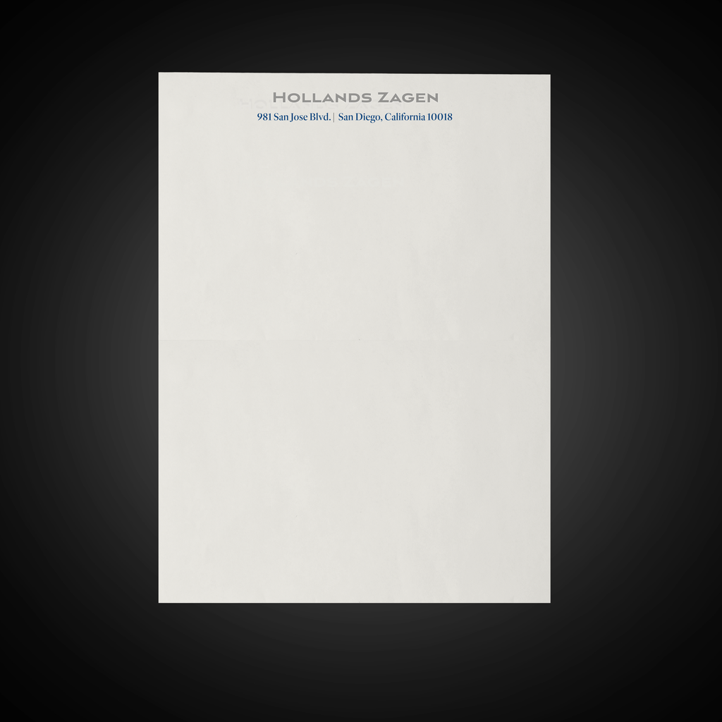 Blind Deboss Letterhead
