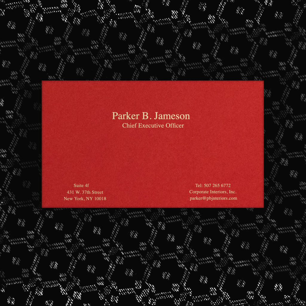 No. 019 Engraved | Business Card