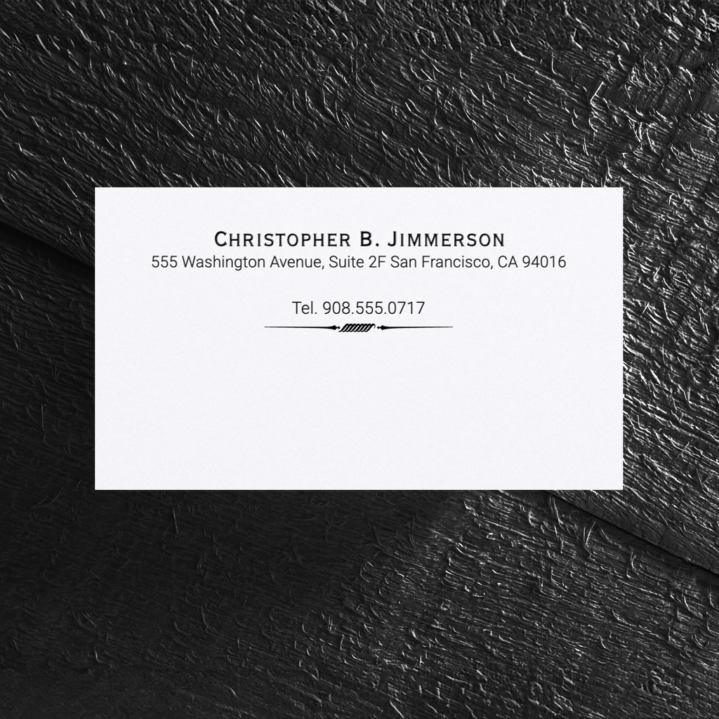 No. 020 Engraved | Business Card