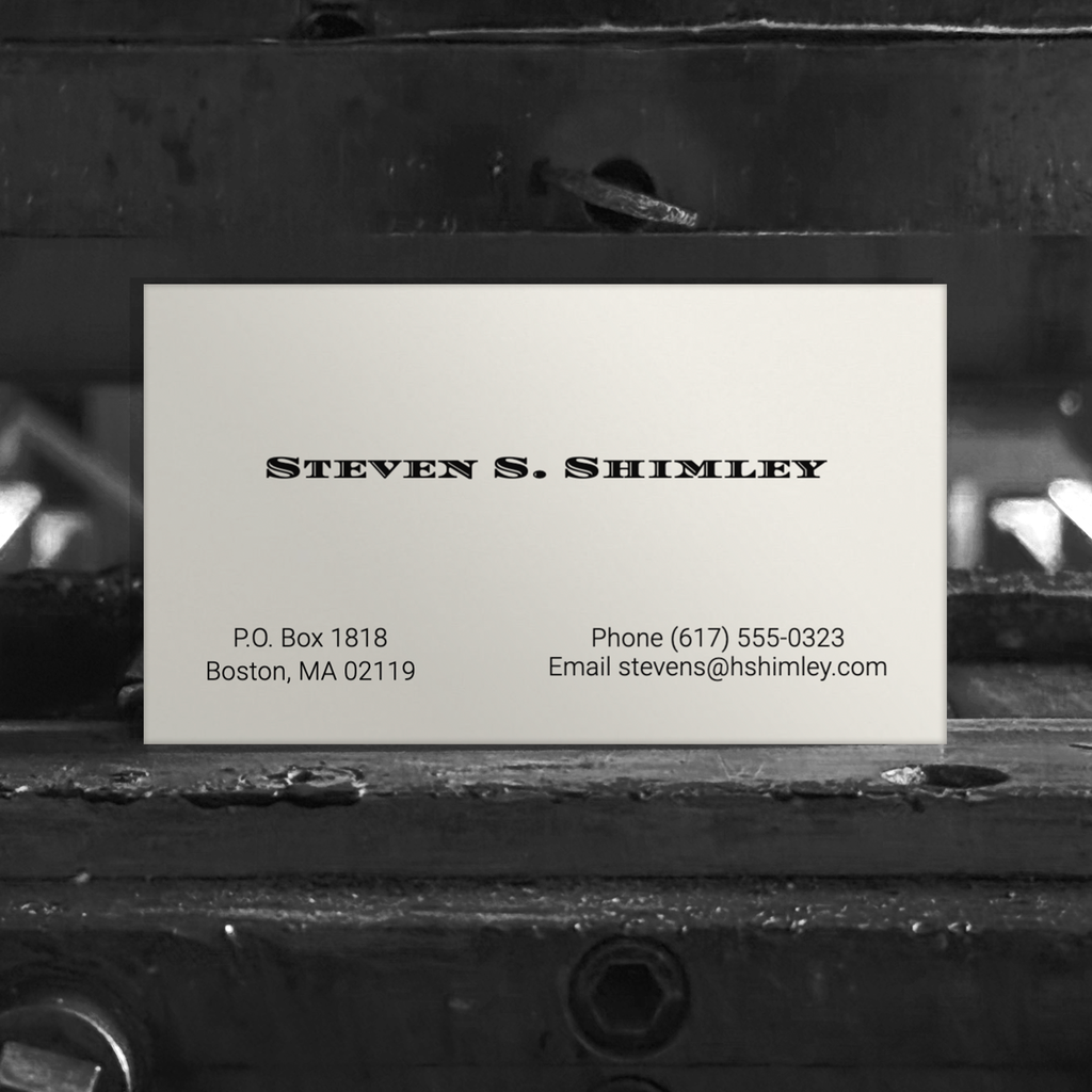 No. 005 | Engraved | Business Card