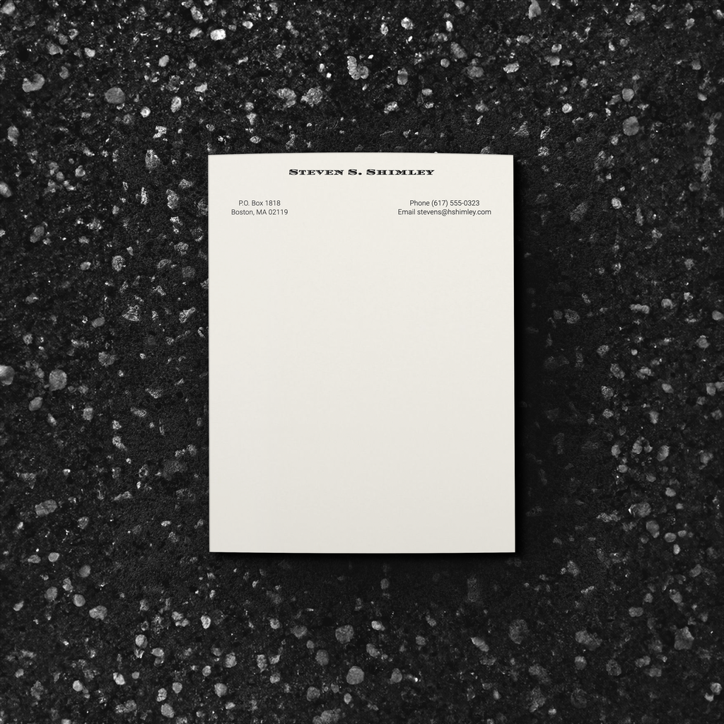 No. 005 | Engraved | Letterhead