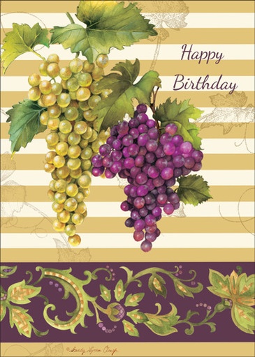 Grapes Birthday Card