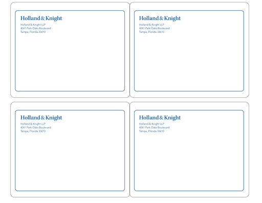 Holland & Knight Mailing Label 4-Up - OPC