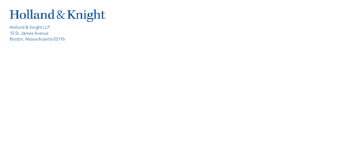 Holland & Knight No. 10 Engraved Envelope - Boston