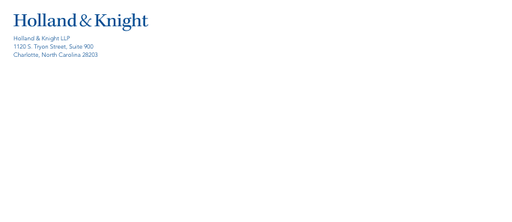 Holland & Knight No. 10 Engraved Envelope - Charlotte