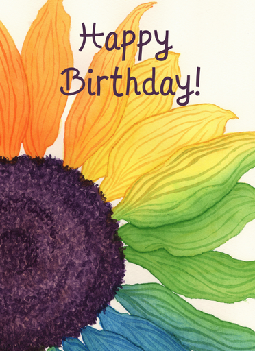 Colorful Sunflower Birthday 