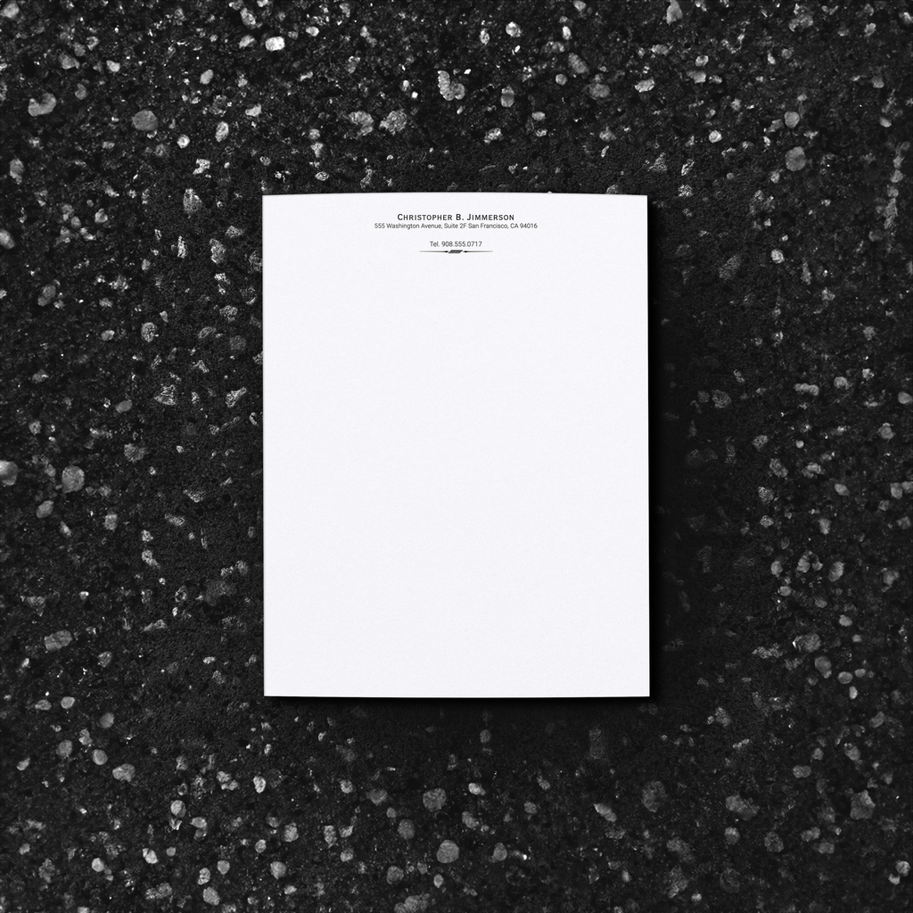 No. 020 Engraved | Letterhead