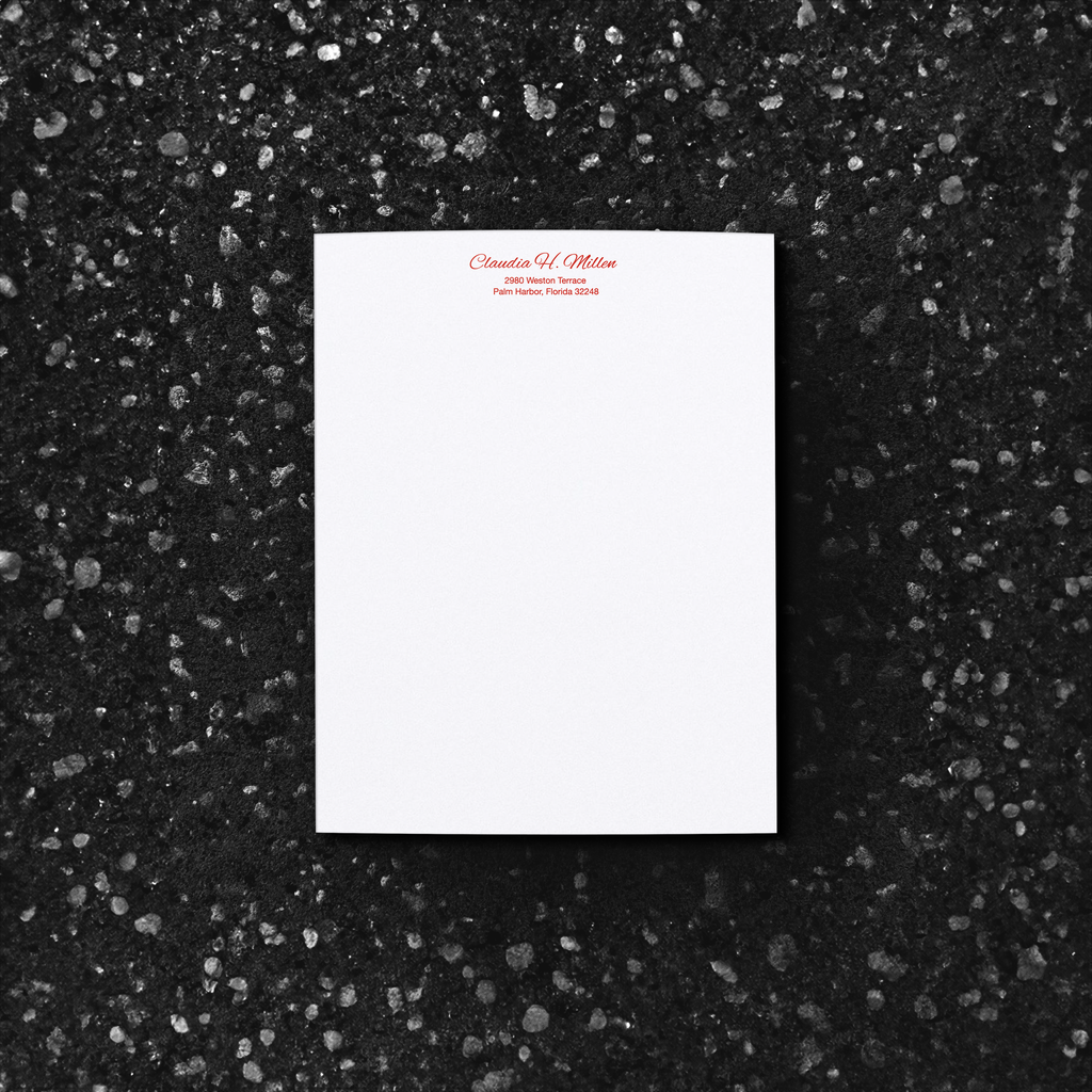 No. 023 Engraved | Letterhead
