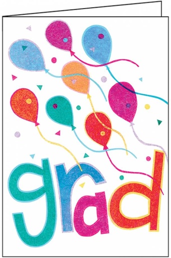 [G5411] Balloons Graduation Card