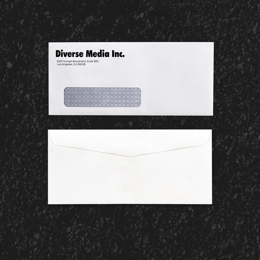 Security Tint Window #10 Printed Envelope, Gummed