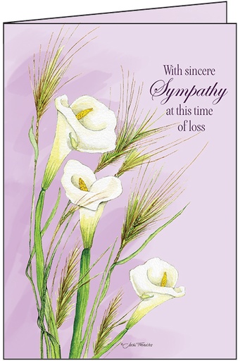 [SJ201] Calla Lily Sympathy Card