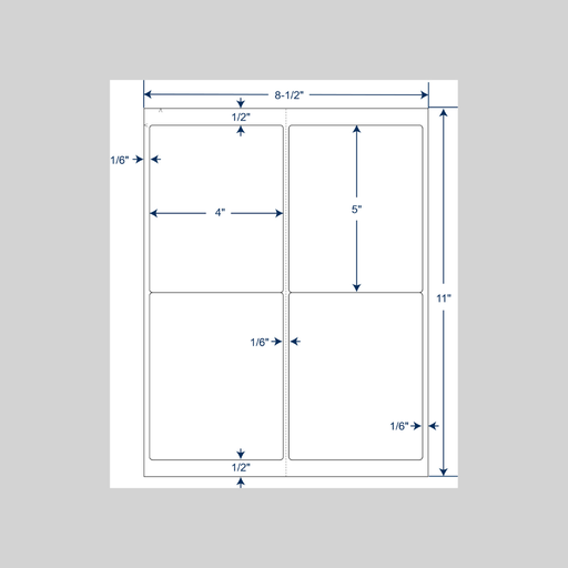 4 Up Labels, Sheet