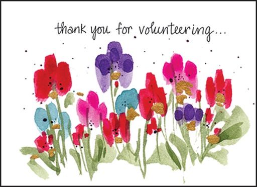 [FBL08V] FBL08V - Floral Volunteer Note Cards