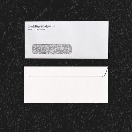 Security Tint Window - Peel & Seal #10 Printed Envelopes