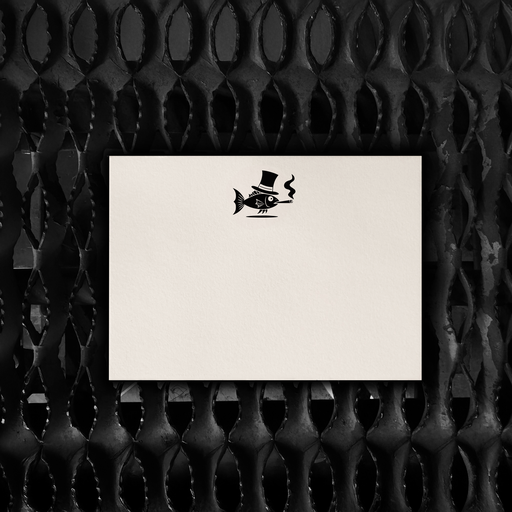 Tophat Fish Note Card