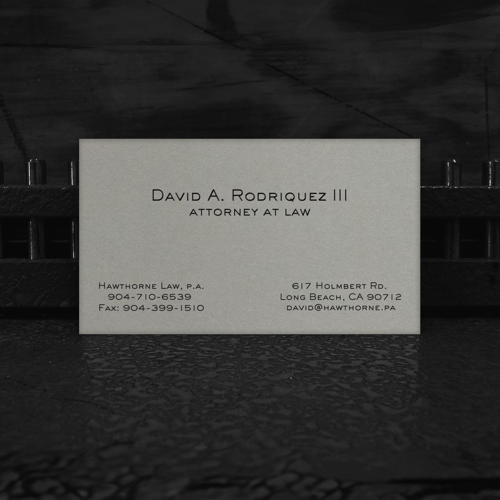 No. 022 Engraved | Business Card