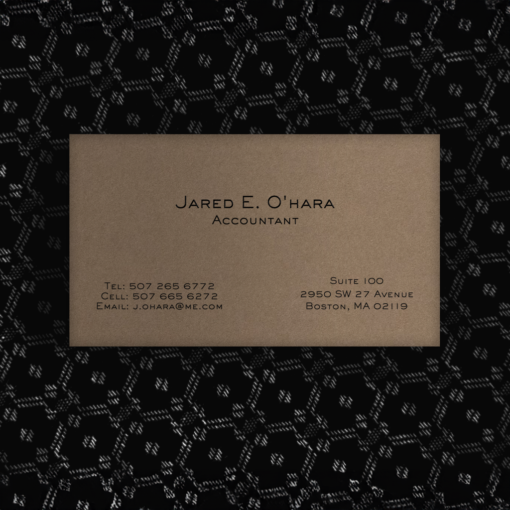 No. 021 Engraved | Business Card