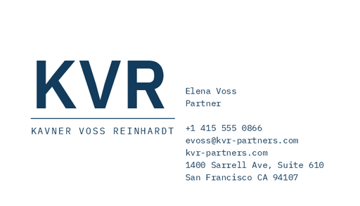 Engraved Business Card - KVR