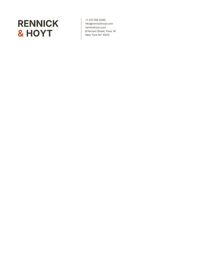 Letterhead - Rennick & Hoyt